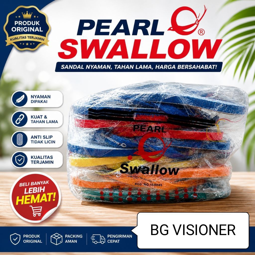 SANDAL JEPIT PEARL SWALLOW PAKET 1 LUSIN ISI 12 PASANG