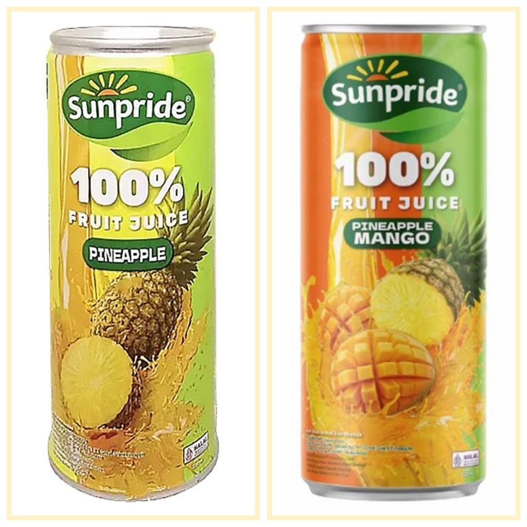 Sunpride jus buah nanas mangga / nanas kaleng 220ml