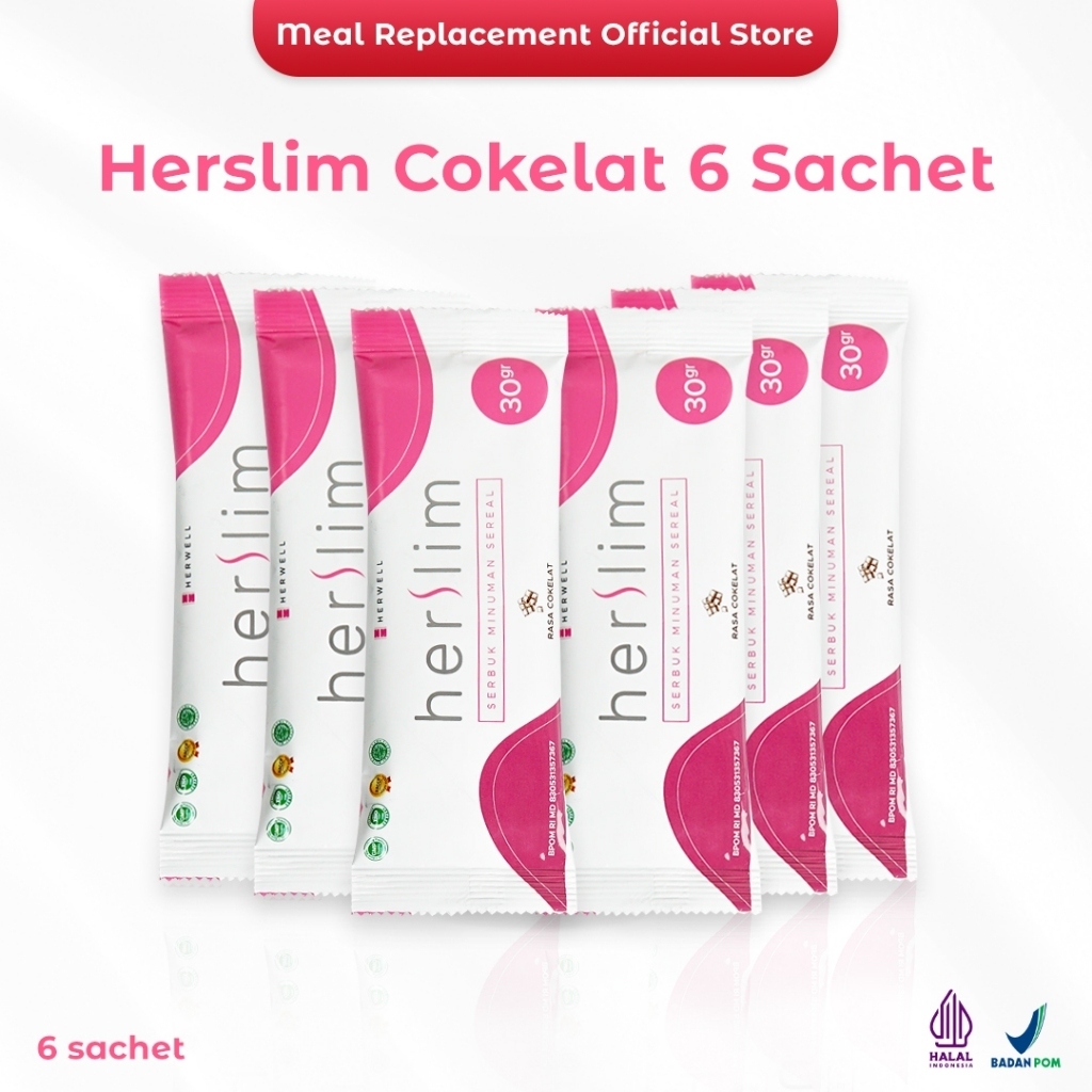 HERSLIM HERSLIM - Isi 6 Porsi Meal Replacement Minuman Diet Penurun Berat Badan & Detox