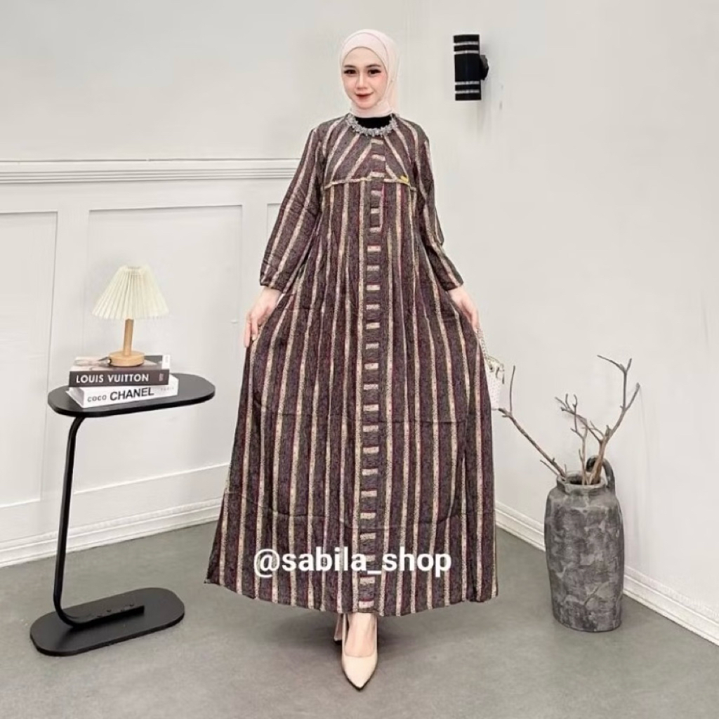 Gamis dan Midi Salur Kekinian - Rayon Premium Terbaru