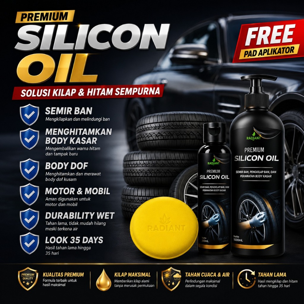 Semir Ban Mobil Tahan Lama Semir Ban Motor Permanen Penghitam Pengkilap Ban Motor Silicon Oil Ban
