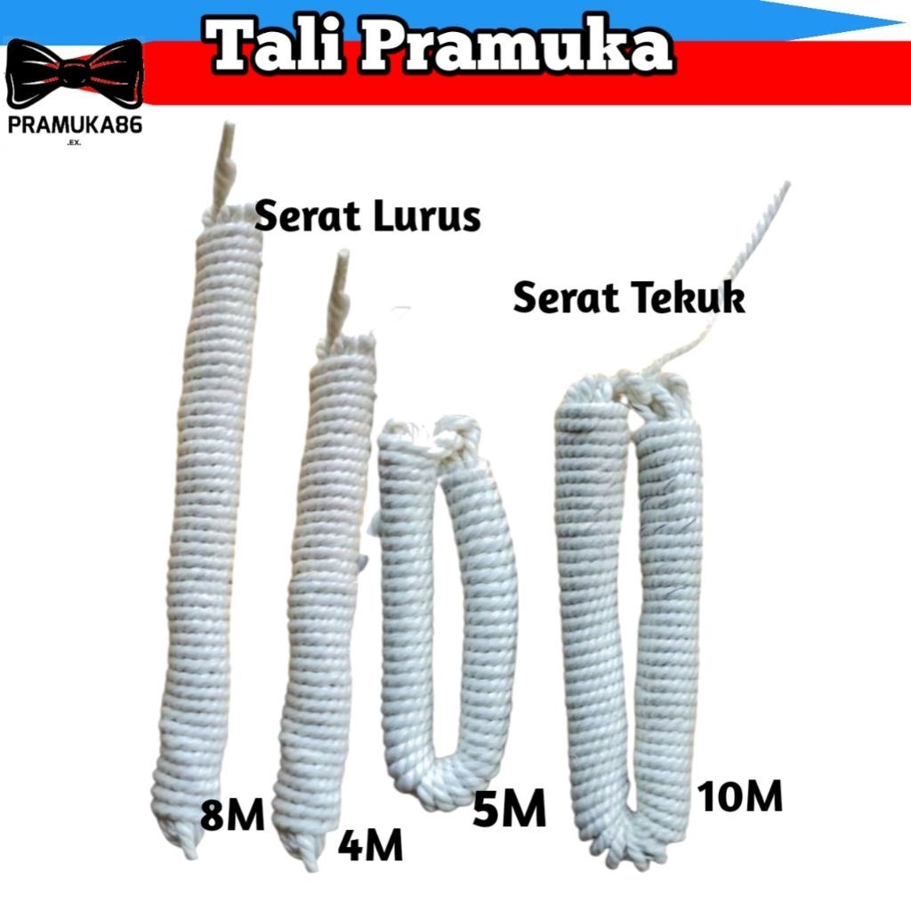 Tali Pramuka Serat Tekuk & Serat Lurus / Tali Temali Serat Tekuk Pramuka Halus / Tali Temali Serat L