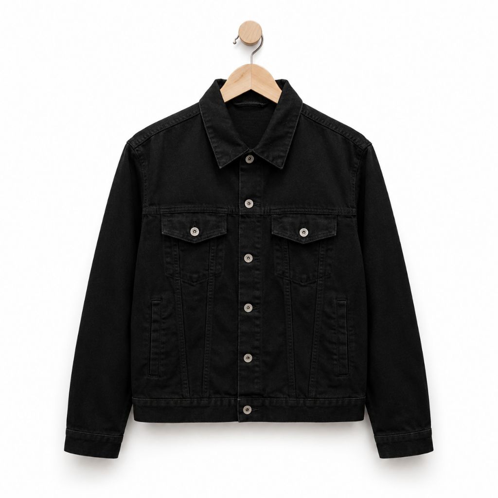 UNIQLO Trucker Jacket Jeans UNIQLO GU BLACK Jaket Jeans Uniqlo Hitam UNIQLO Black Jacket Trucker Uni