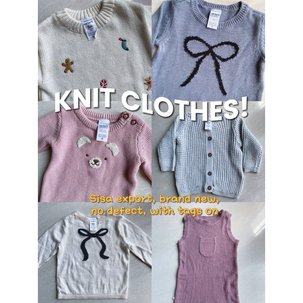 SISA EXPORT BRANDED CLOTHES Baju Bayi Knit Brand New No defect