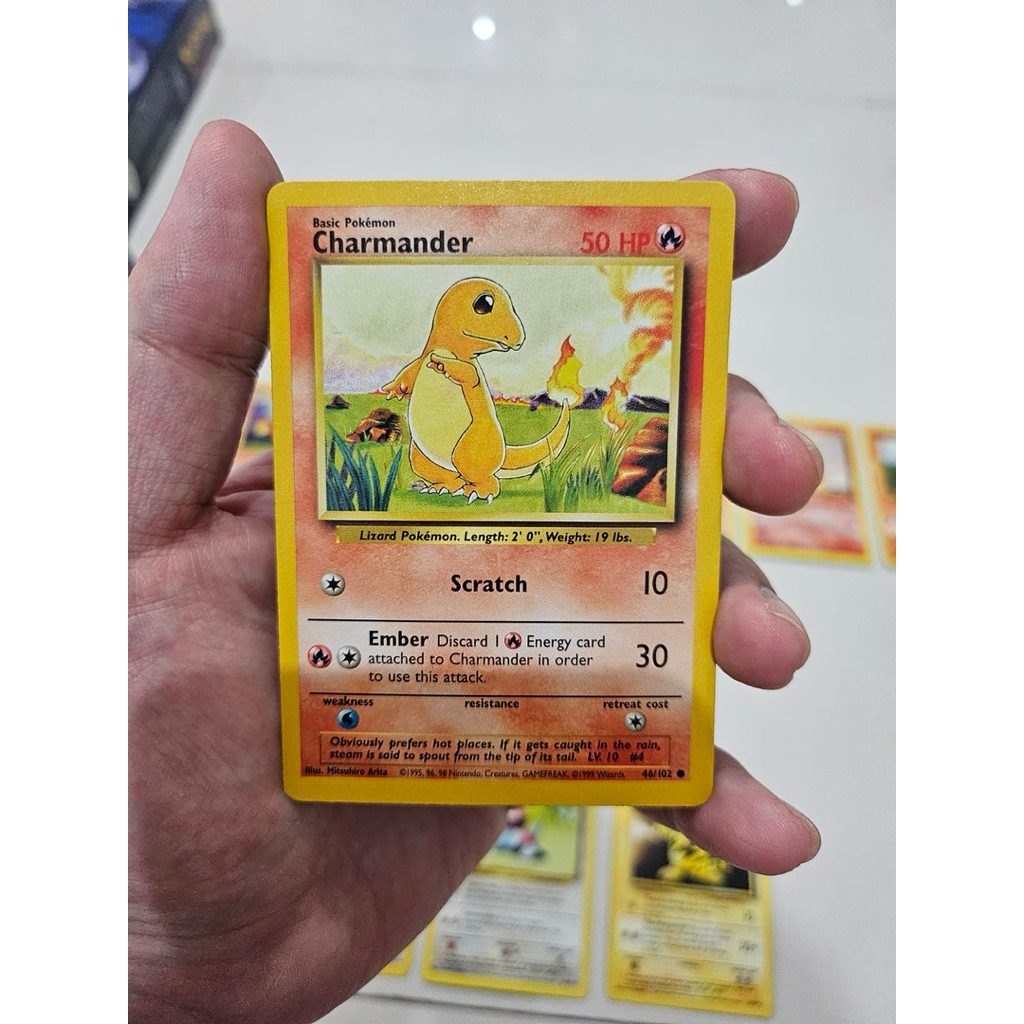 Kartu pokemon charmander 46/102 base set 1999 original vintage rare langka