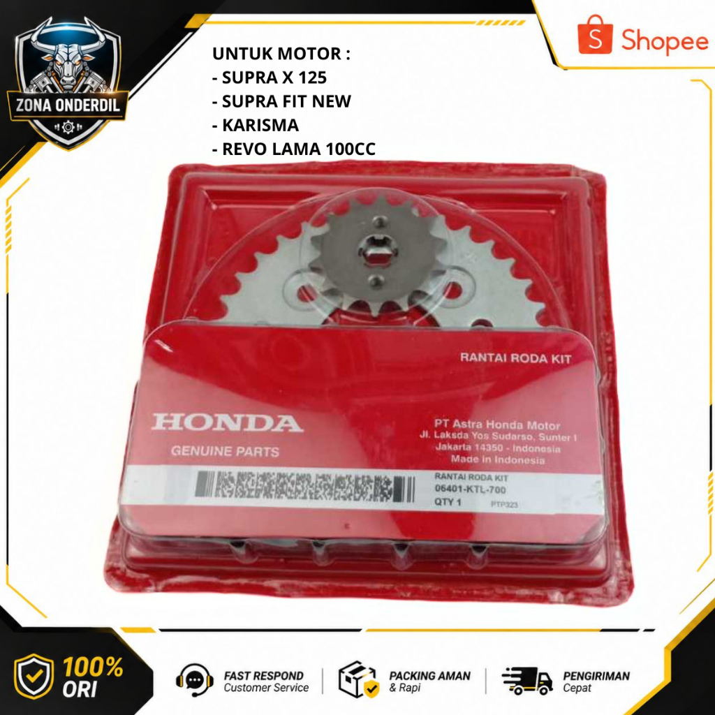 Gear set supra x 125 KTL - 06401-KTL-700 Original