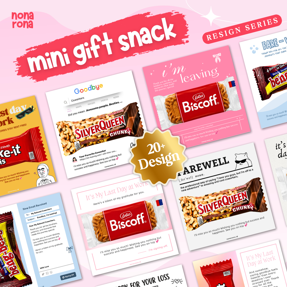 Mini Gift Snack Custom | Hadiah Hampers Perpisahan | Souvenir Resign Farewell | Kado Teman Kerja Uni