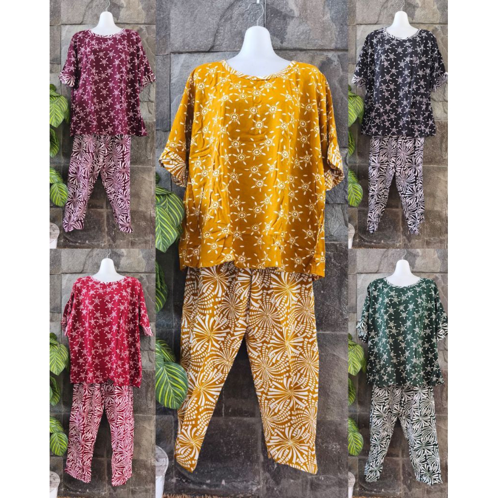 Ld 120 Batik Qonita Setelan Celana Jumbo Sakura