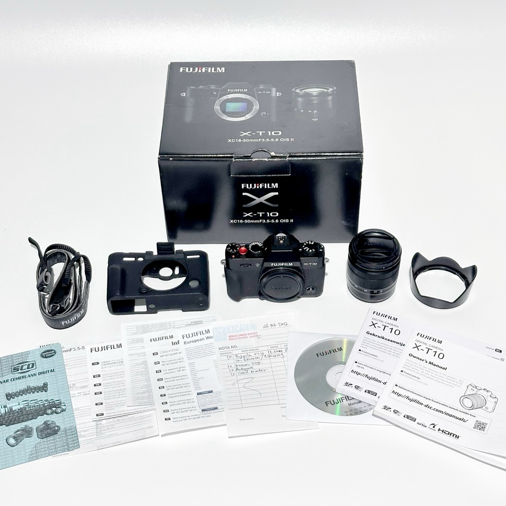 Kamera Fujifilm XT10 Lensa Fujinon XC 16-50mm f3.5-5.6 OIS II Fullset Banyak Bonus Second Preloved