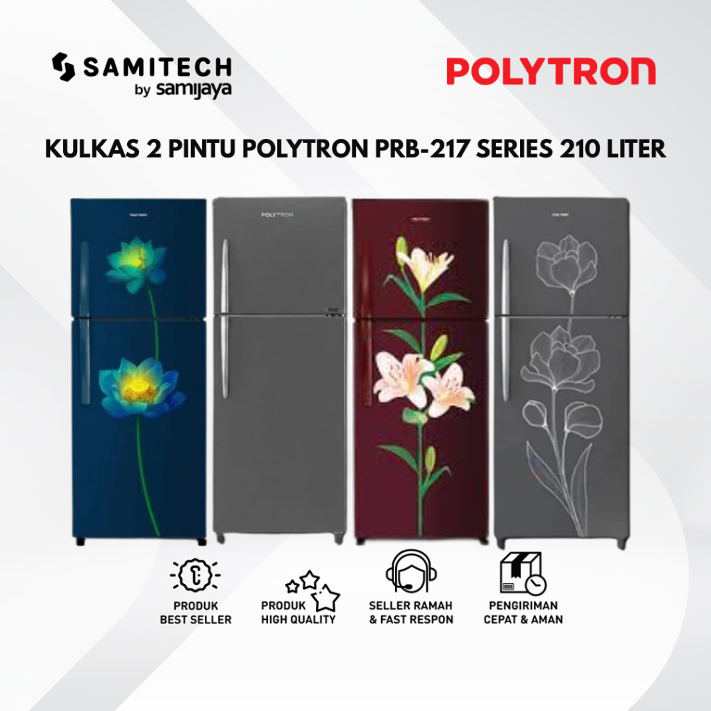 KULKAS 2 PINTU POLYTRON PRB-217 PRB 217 SERIES KAPASITAS 210 LITER 217TY 217PR 217LB 217Y