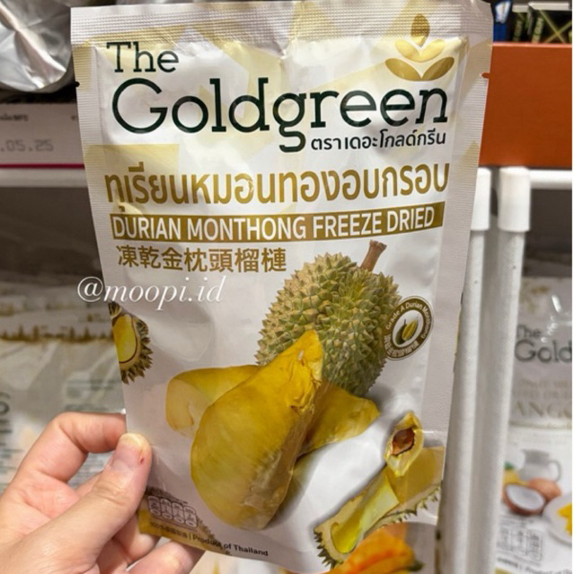 [BUY 2 FREE 1] The Gold Green Durian Monthong Kering Beku Thailand 15gr