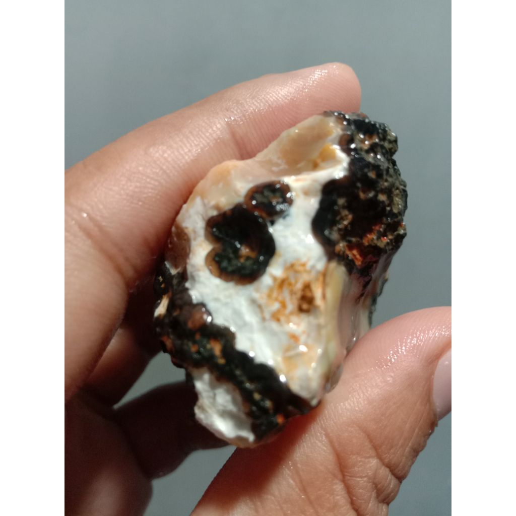 Rough Bahan Batu Akik Karang Nunggal Unik Antik