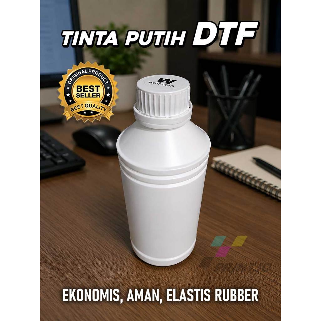 Tinta DTF Putih Rubber Terbaik dan aman untuk semua type Printhead
