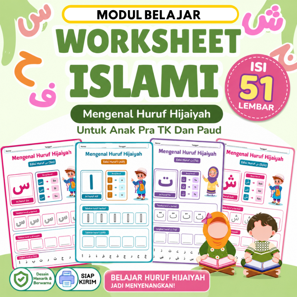 lembar worksheet anak mengenal huruf Hijaiyah Belajar Huruf Hijaiyah ada coding  Worksheet Islami Um