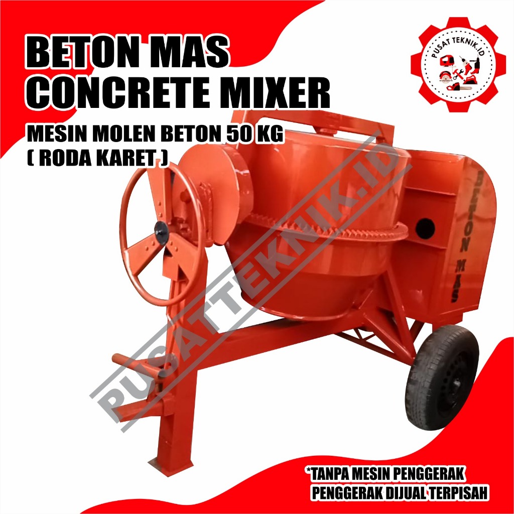 MOLEN BETON MAS 50KG/Molen Cor Semen/Mesin Molen Pengaduk Semen 50kg