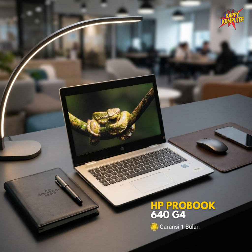 HP ProBook 640 G4 Core i3 Gen 8 / RAM 8GB / SSD 256GB - Laptop Bisnis Second Berkualitas & Bergarans