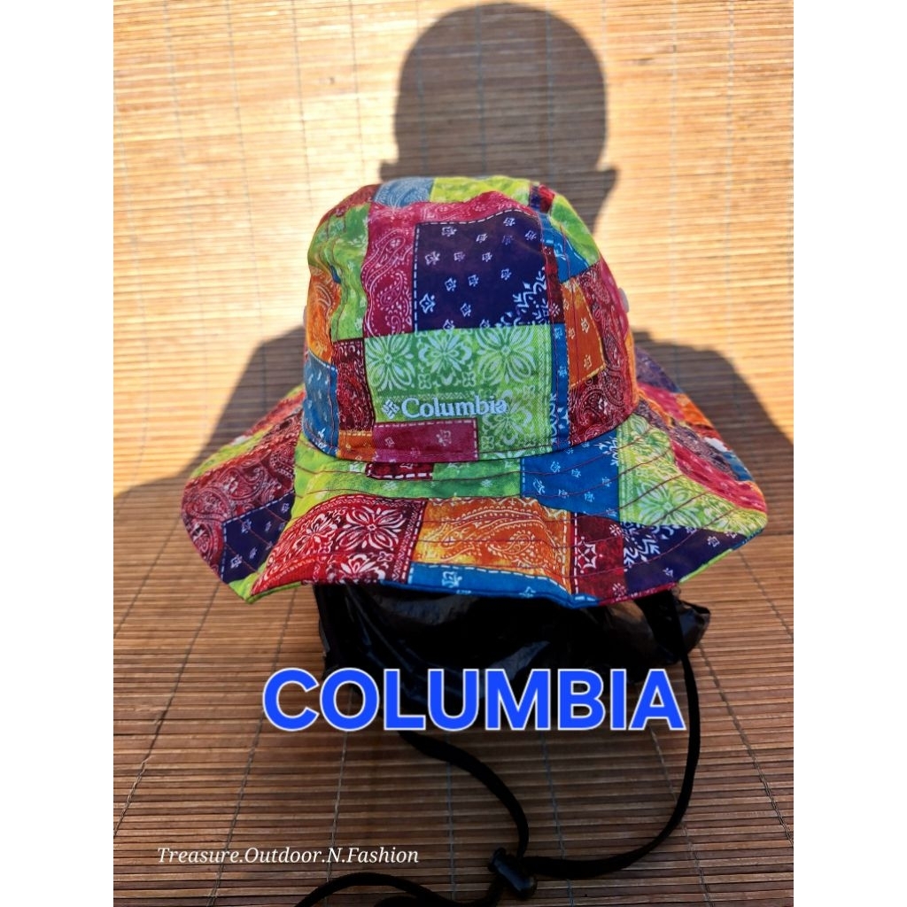 Topi COLUMBIA Bucket Hat Lapangan Hutan Gunung Rimba Motif Bandana Full Colour