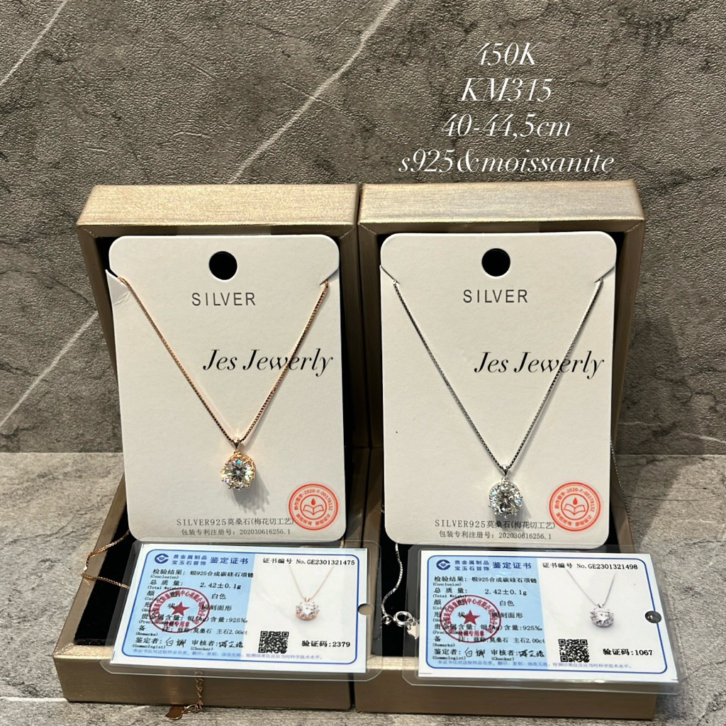 KM315 |Kalung Italy Moissanite 2CT Silver s925