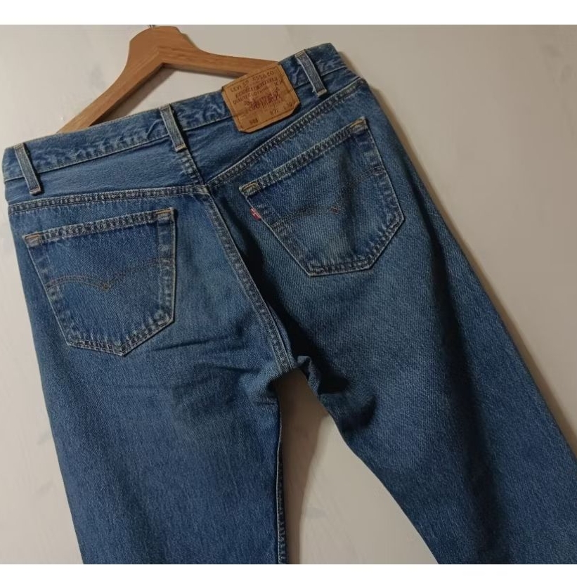 Celana jeans pria Vintage original USA El Paso Texas 1992 Selvedge W32 L30