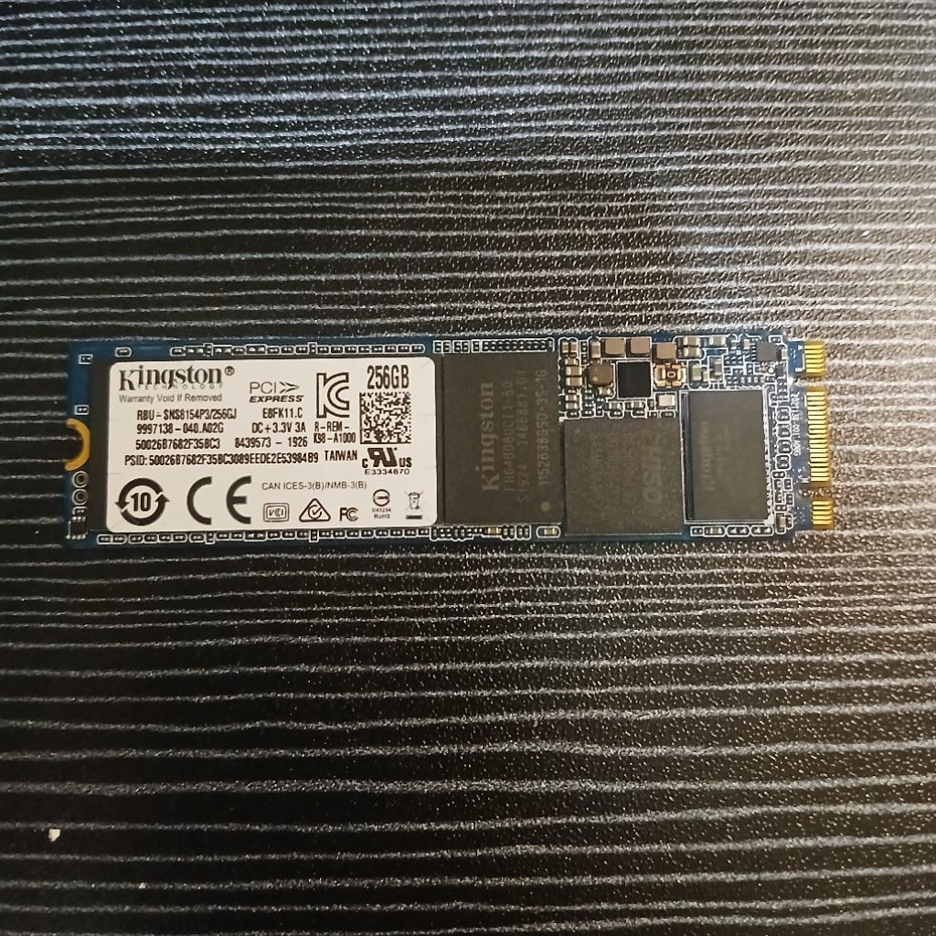 SSD M2 NVME 256GB KINGSTON p100% h92%