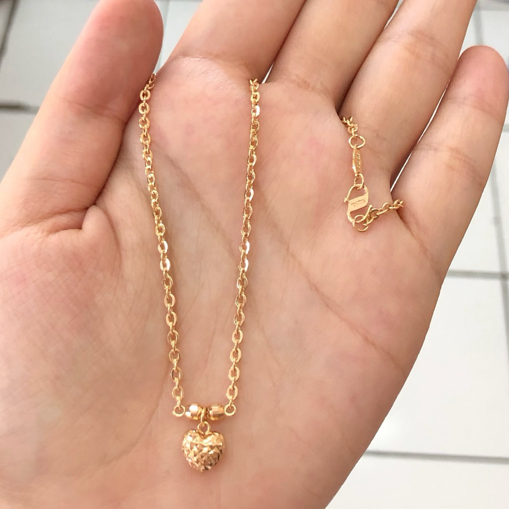 P5- KALUNG ANAK LOVE UBS 2.25GR KADAR 375 8K PANJANG 35CM