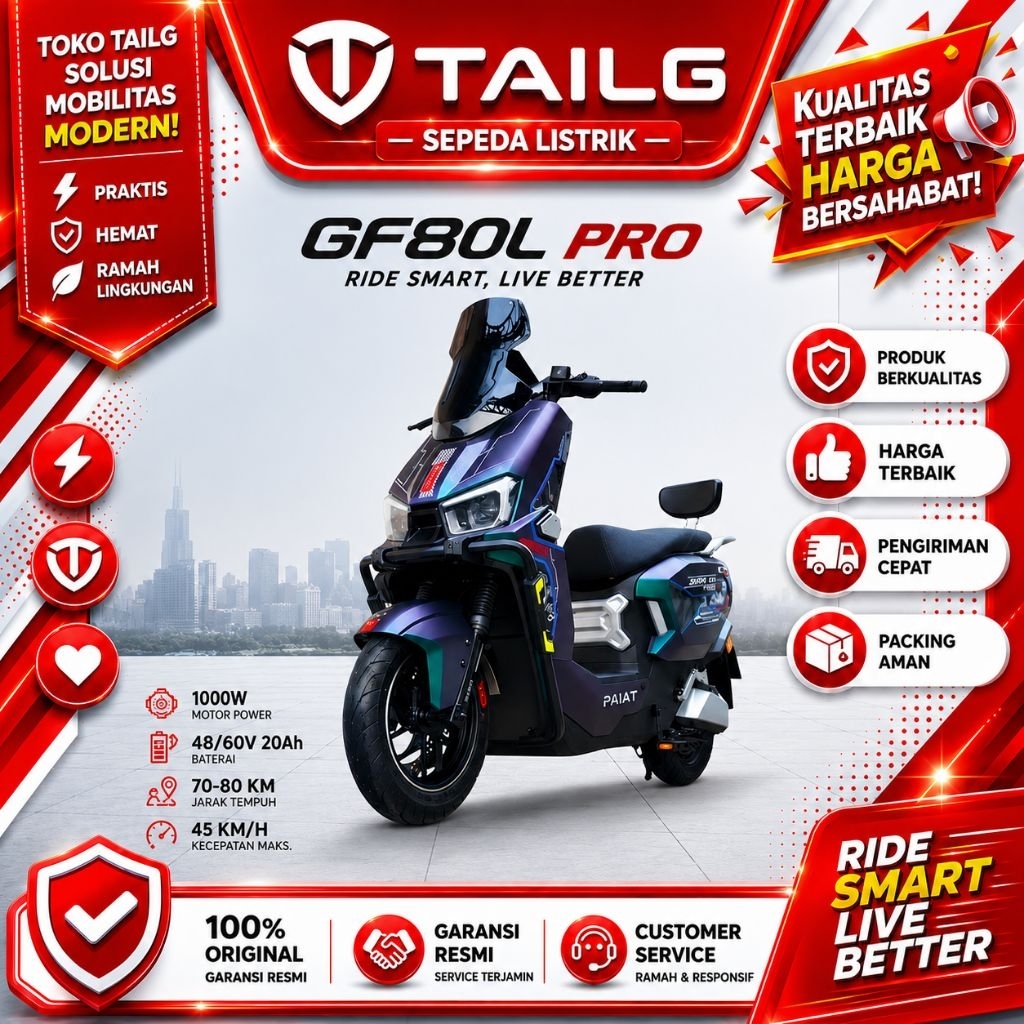 Sepeda Listrik Terbaru Tailg GF80L Pro 1000watt Garansi Resmi
