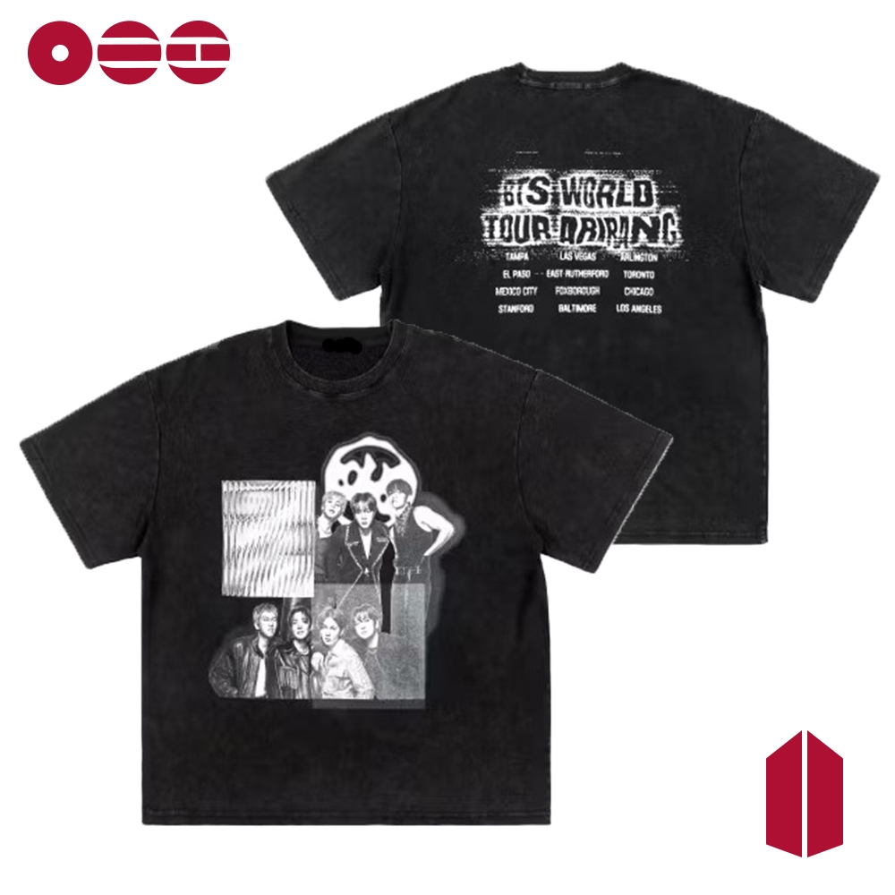 Kaos Tshirt Baju BTS Arirang World Tour Poster Member Destination all cities Jakarta Indonesia