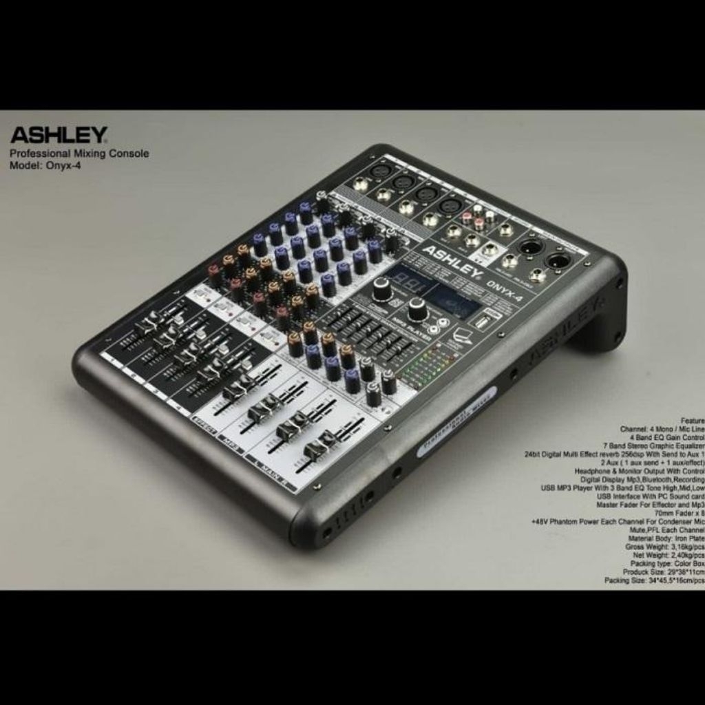 Mixer Ashley ONYX 4 Mixer Ashley 4 Channel Onyx 4