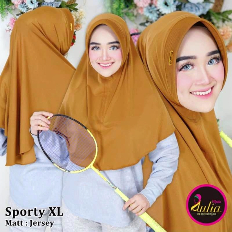 Hijab Aulia Sport XL - Jilbab Bergo Sport Jersey - Hijab Jersey Sport Aulia XL