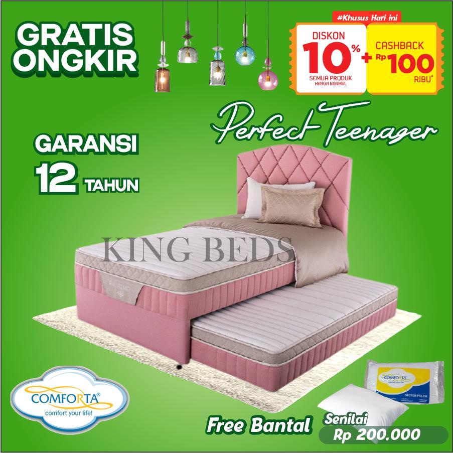Comforta Spring bed Perfect Teenager sorong 2 in 1 Full Set 120 100 90 x 200 Latex Feel Medium