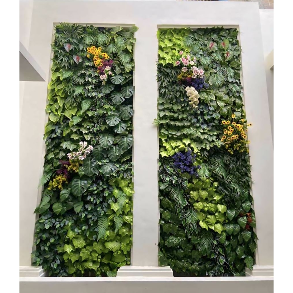 konsep vertical artificial/ vertical garden/ taman kering/ taman indoor/ taman zen garden