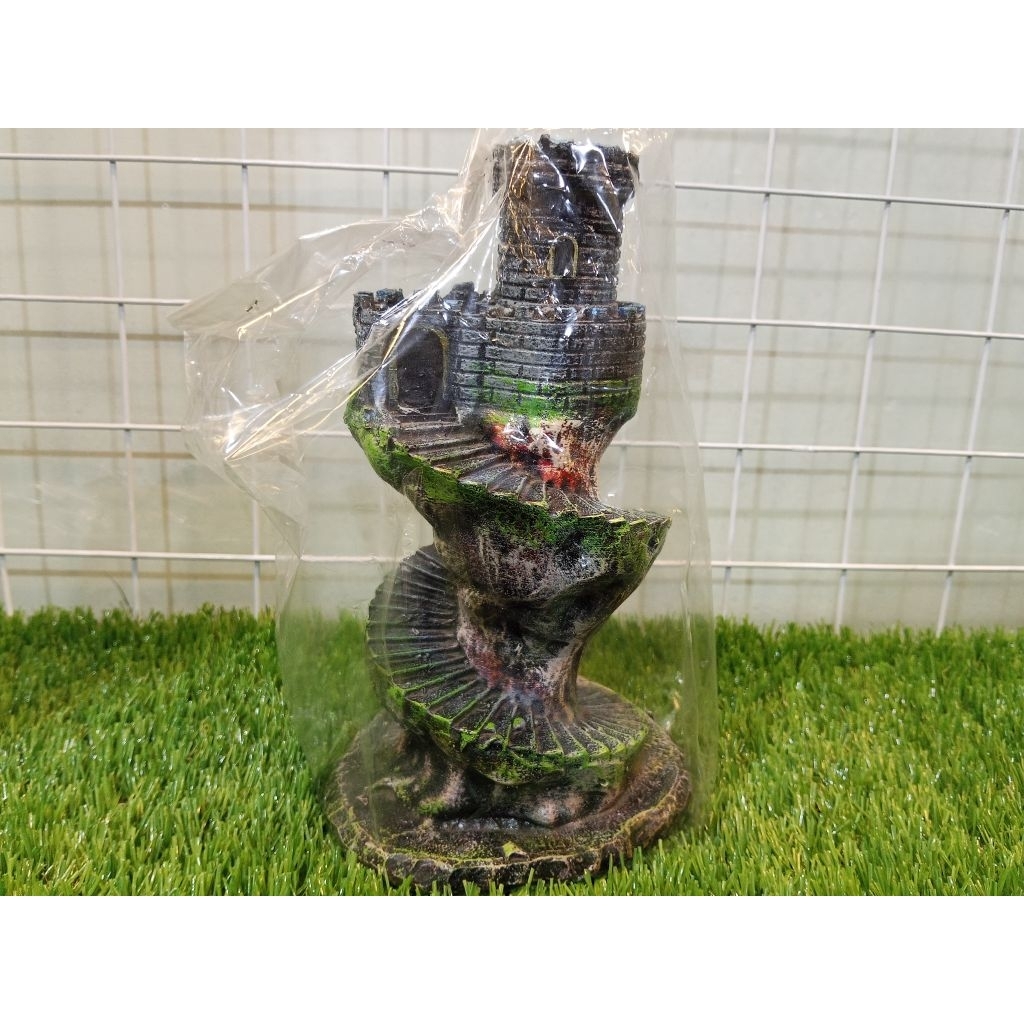 Hiasan Aquarium menara kastil||Dekorasi aquarium menara kastil||Hiasan aquascape menara kastil||