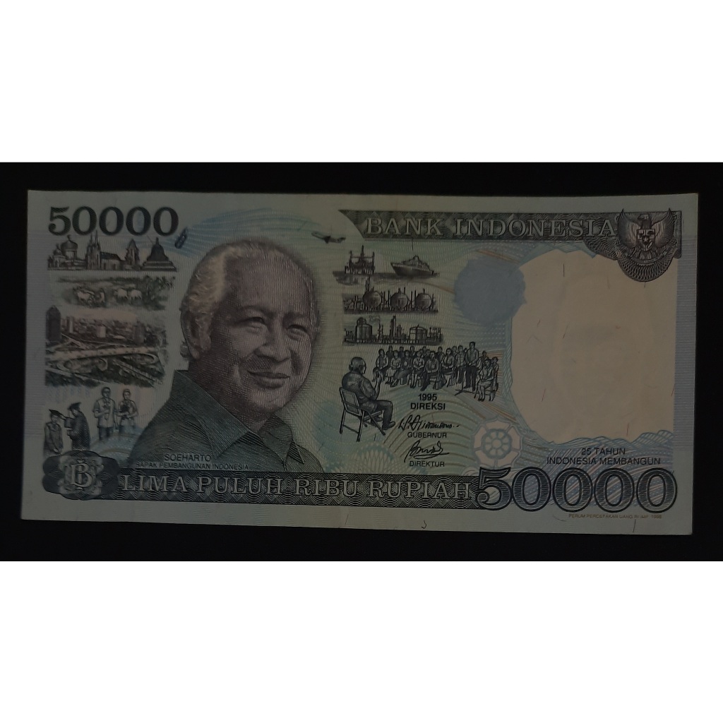 [BACA DESKRIPSI] Uang Kuno Indonesia 50000 Rupiah Soeharto 1995