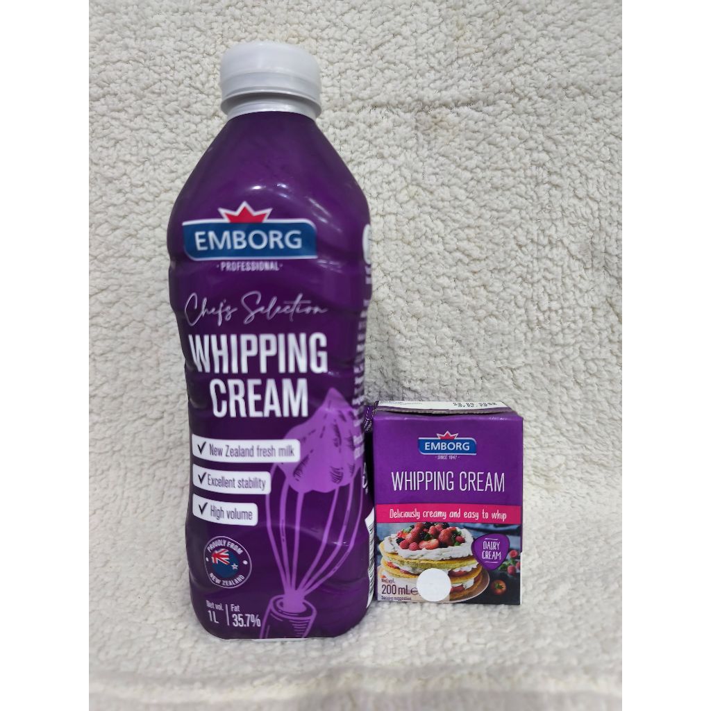 Emborg Whipping Cream 1 ltr dan 200 gr / Whipping Cream Cair Emborg