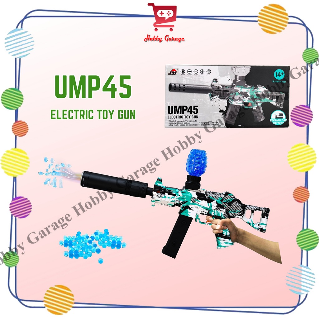 JM Indonesia Mainan Tembakan Anak WGG UMP45 Assault Rifle Water Gel Blaster Scar Gun Watergel UMP 45