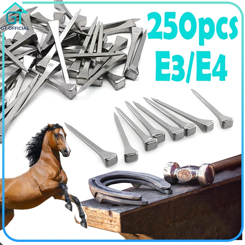 Isi250Pcs Paku Kuda E3/34 Paku Sepatu Tapal Kuda Pacu Hingga Tunggang Paku Sepatu Kuda Paku Kuda Yua