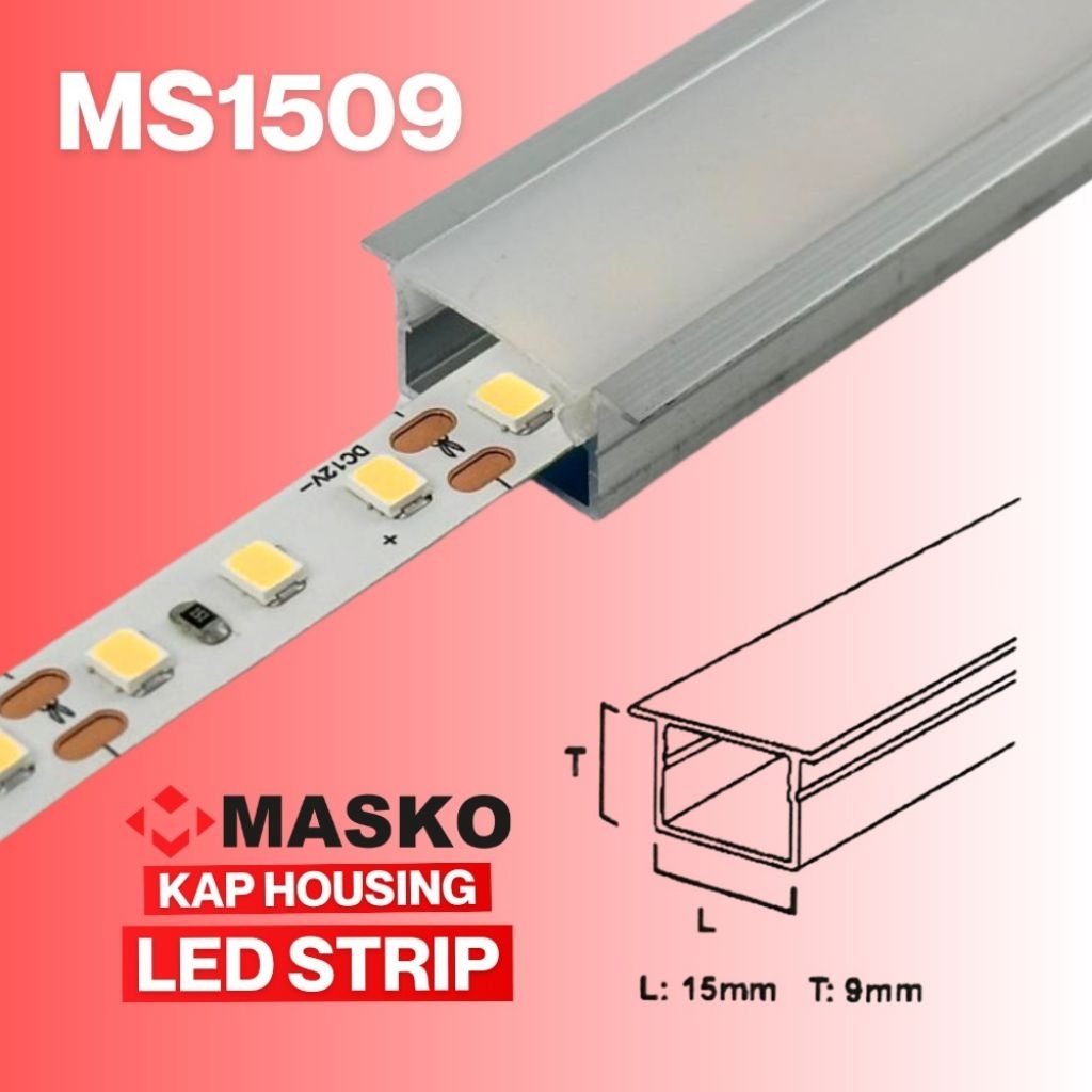 Masko Housing Led Strip Panjang 1 Meter