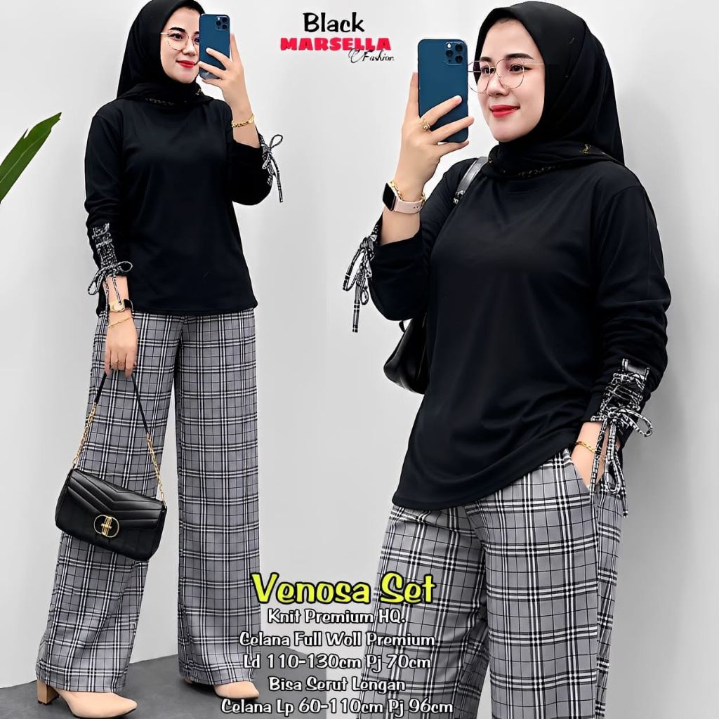 Sherin set / set kulot wanita / setelan kaos dan celana wanita / set baju kaos wanita