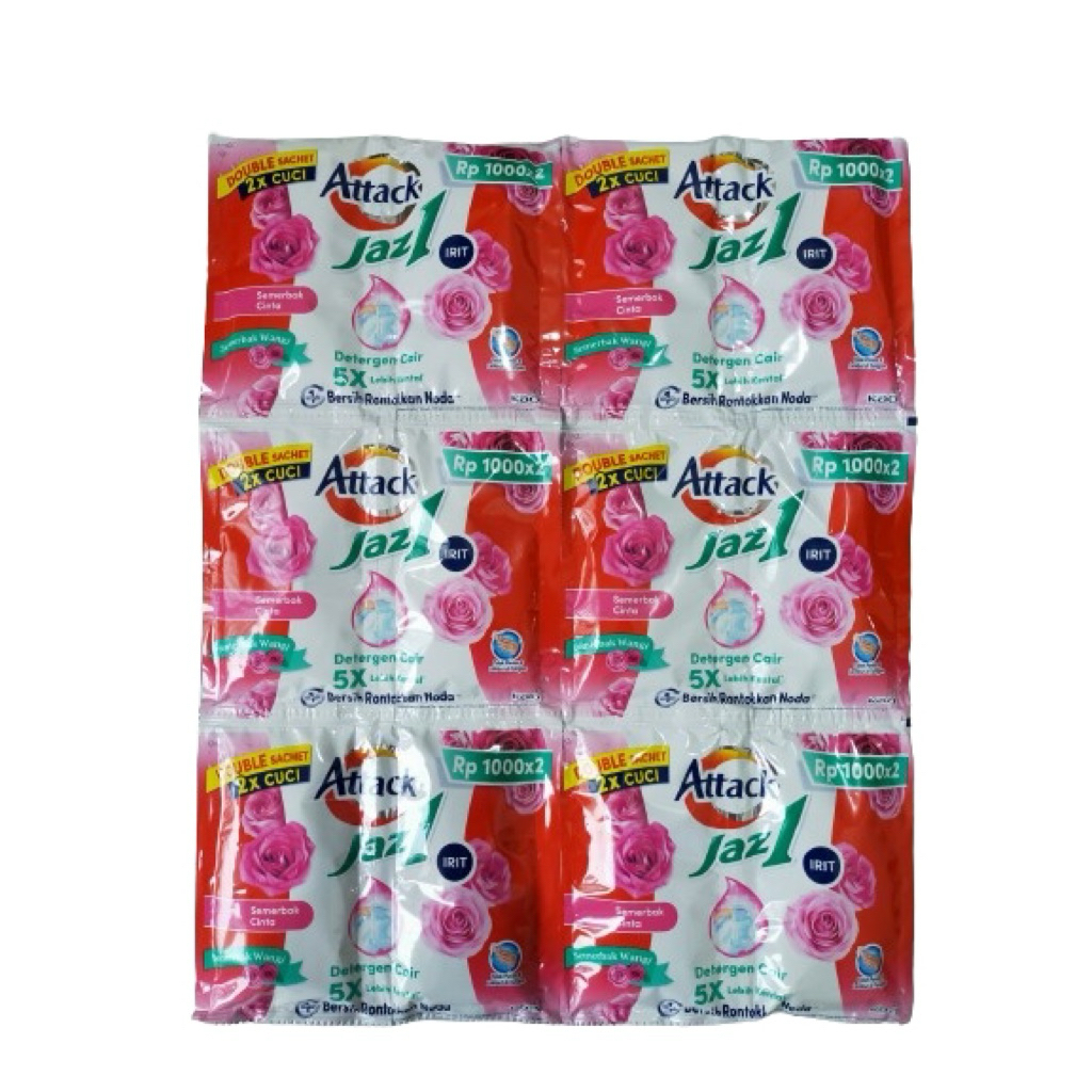 [12 Sachet] JAZ1 LIQUID DETERGEN CAIR ATTACK