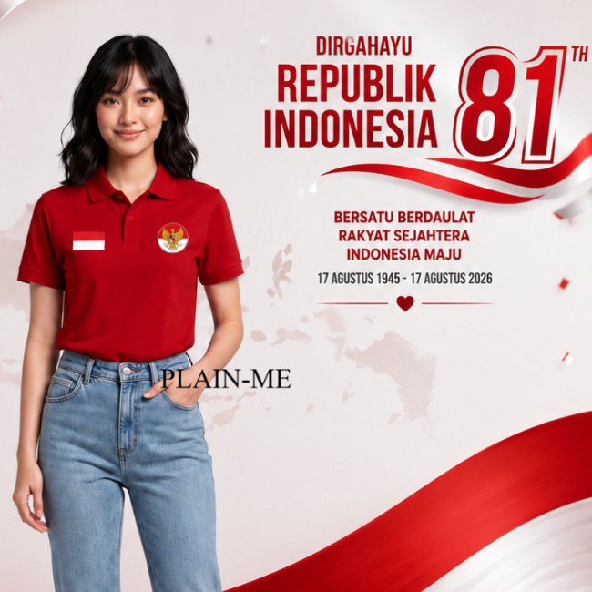 KAOS POLO WANITA POLOS LENGAN PENDEK / BAJU GARUDA / ATASAN WANITA / POLO SHIRT MERAH PUTIH PLAIN ME