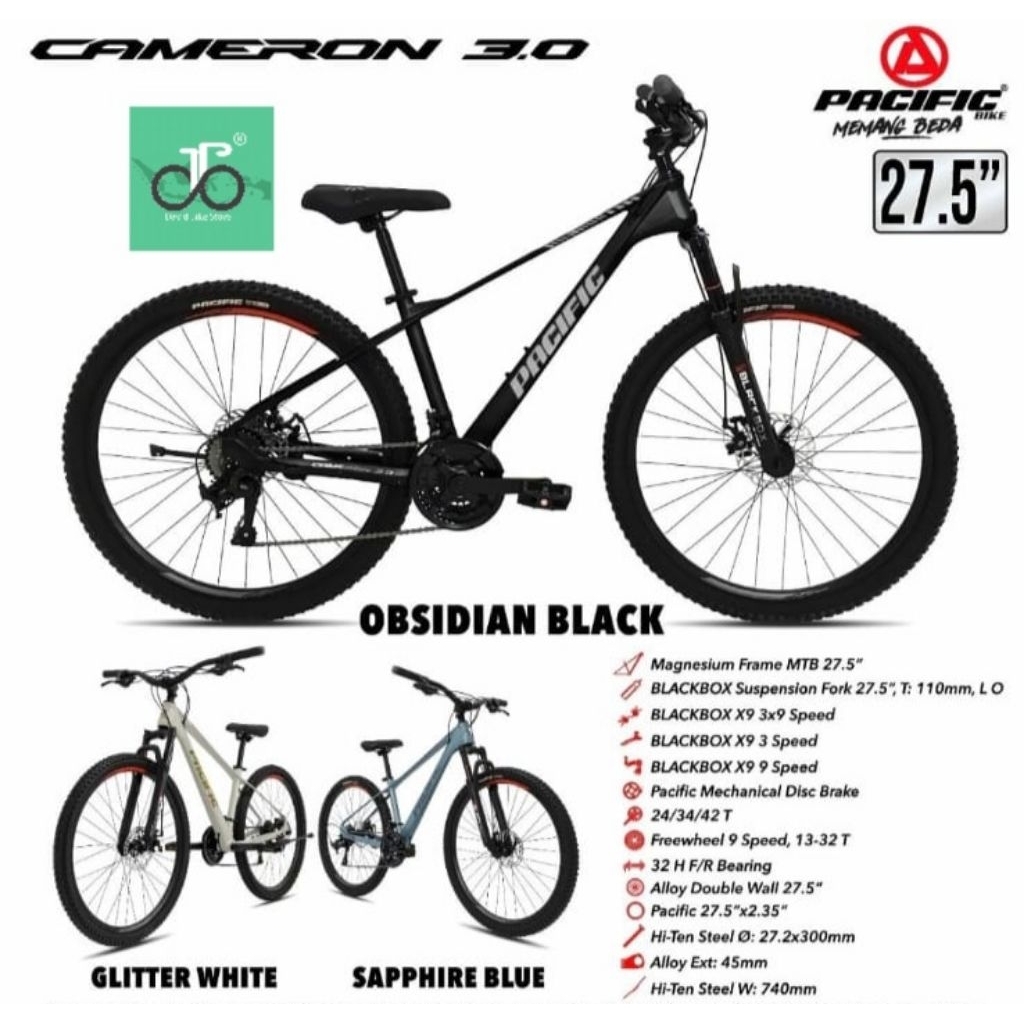 Sepeda MTB 27.5" / 26" Pacific Cameron 3.0 TERBARU 3 (26an / 27.5an)
