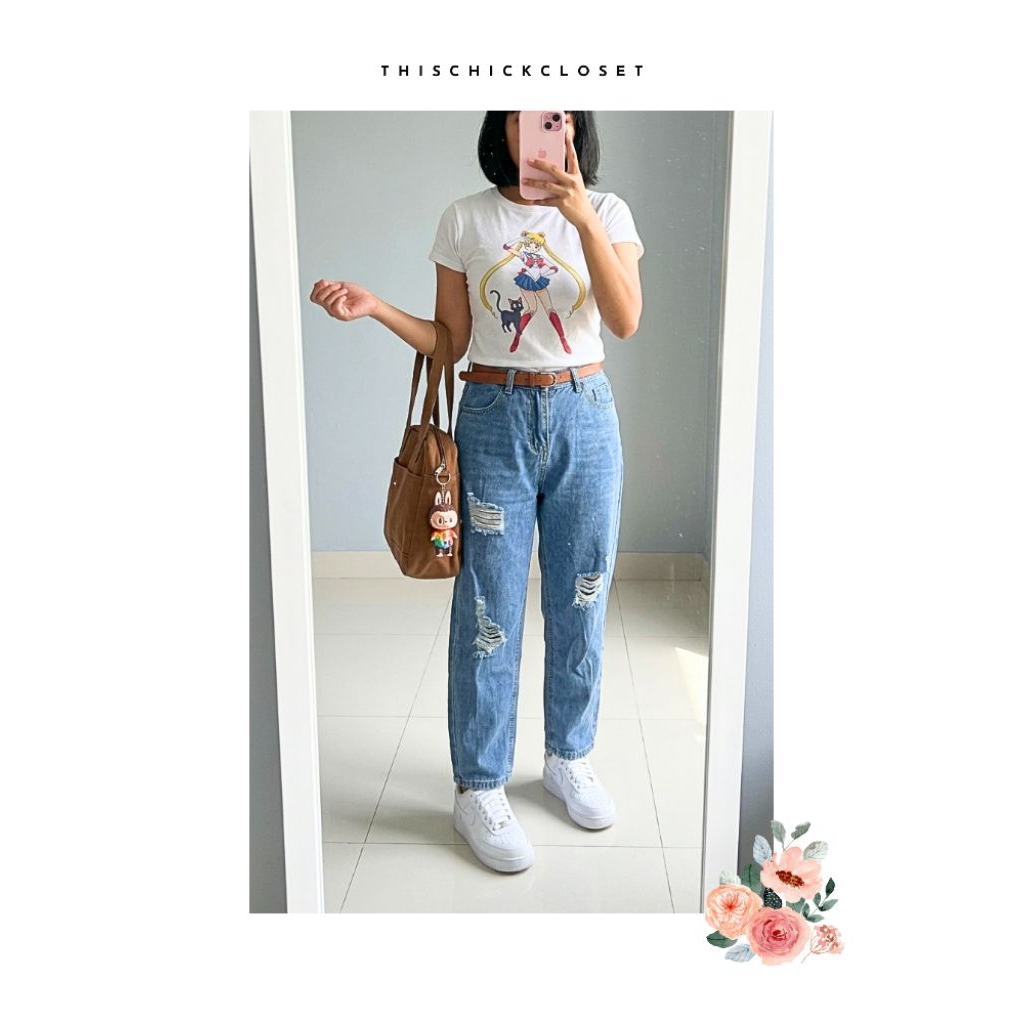 This is April Boyfriend Jeans