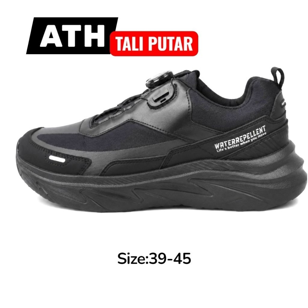 Sepatu Tali Putar ATH VOLTUS BLACK