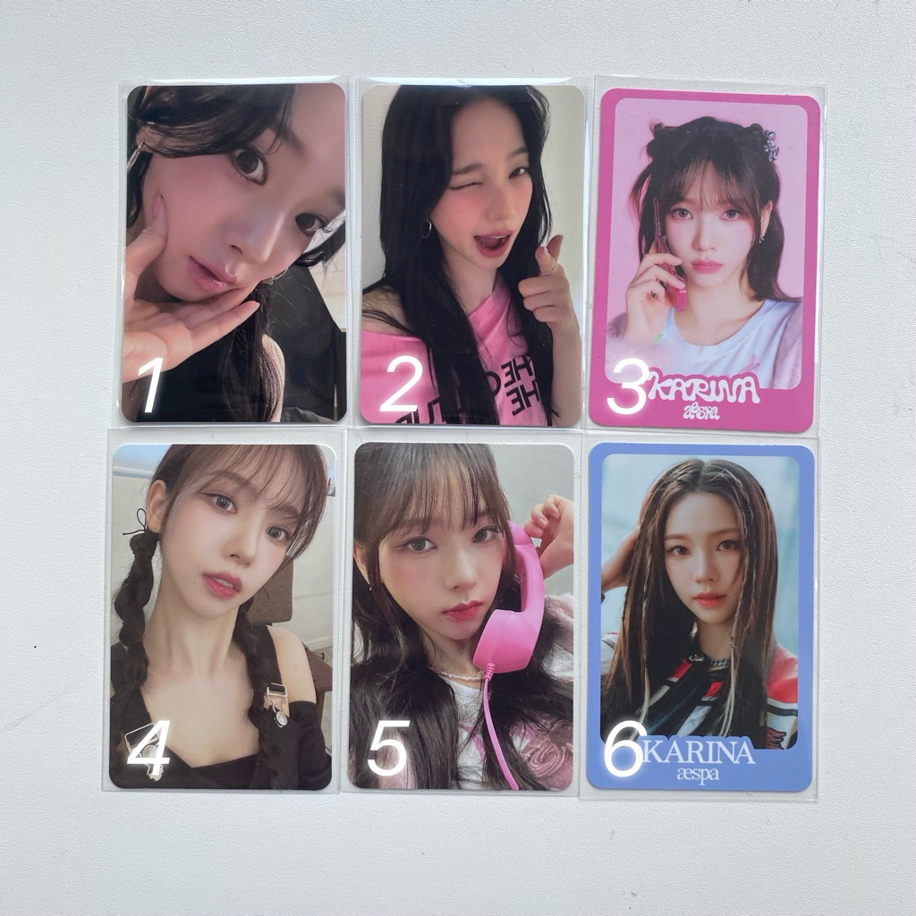 PC KARINA AESPA OFFICIAL PHOTOCARD ALBUM RICH MAN QQ MUSIC 3 4 5 STAR NINGNING WINTER GISELLE LD POB