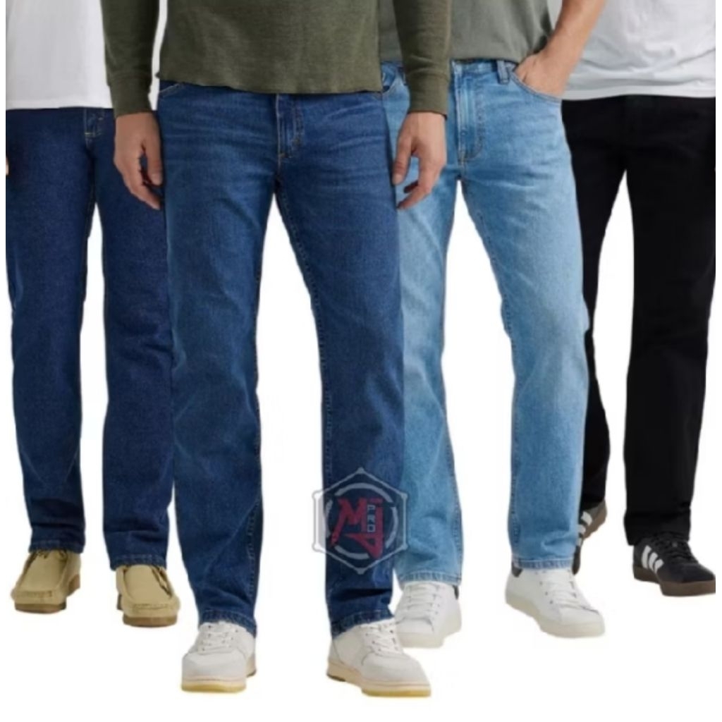 Jeans reguler celana panjang pria Celana Panjang Formal Pria Denim