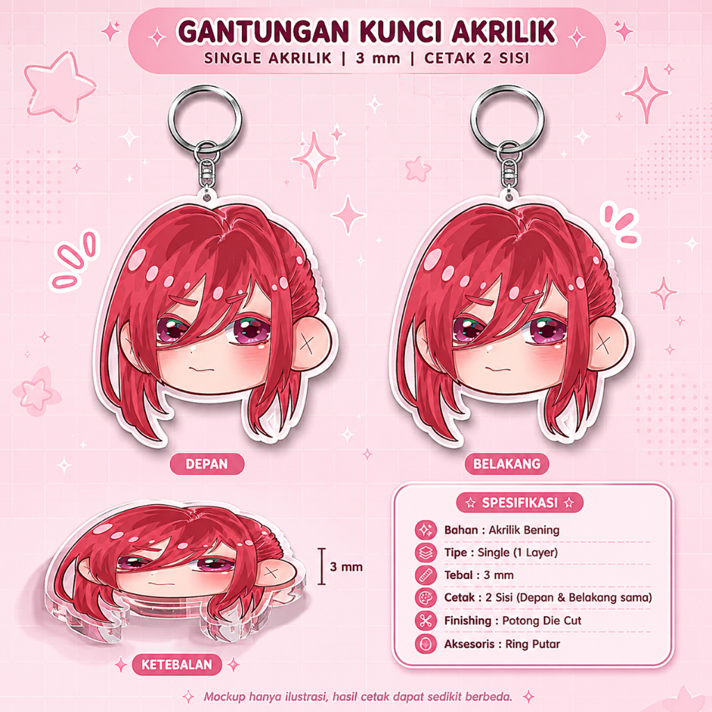 Gantungan Kunci Anime Blue Lock Hyoma Chigiri - Keychain Anime Blue Lock Hyoma Chigiri