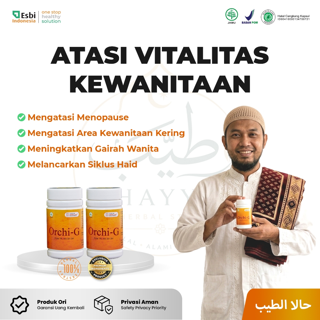 Orchi-G Herbal Gairah Wanita BPOM | Menopause & Kering Kewanitaan | 2 Botol