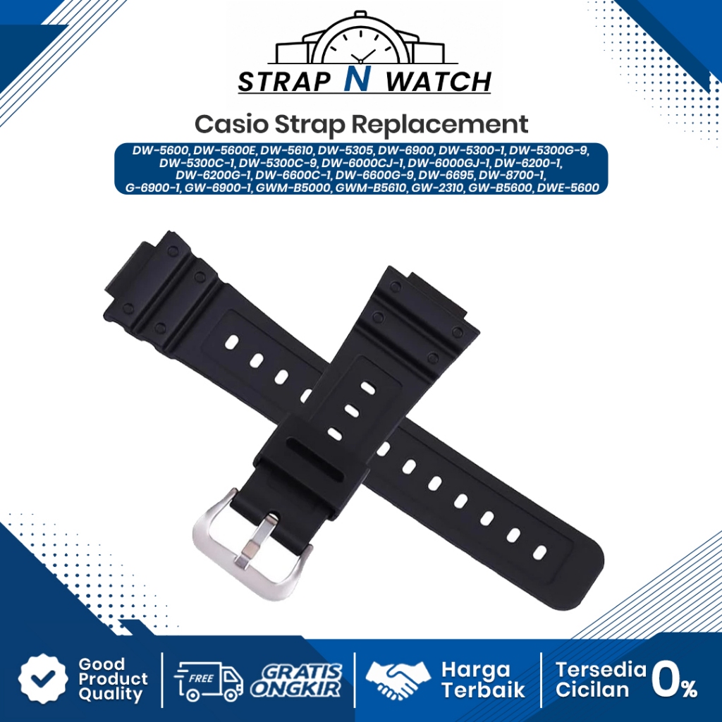 Rubber Strap Tali Karet Jam Tangan Casio DW5600 DW-5600 DW-8700-1 G-6900 GW-6900 DWE-5600 DW5610