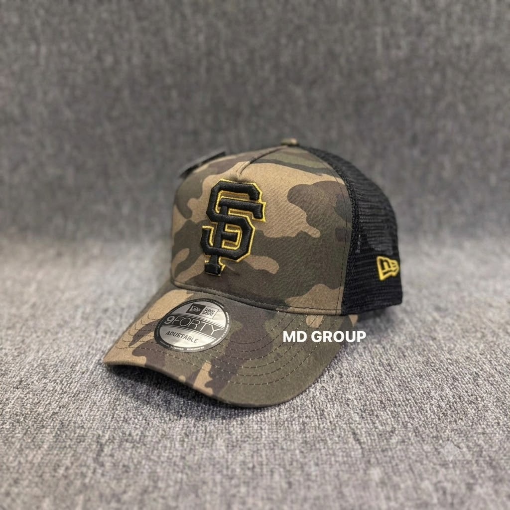 Topi Jaring Pria Distro Keren Loreng Tentara / Topi Trucker Cap Bordir SF Bold Adjustable Remaja Dew