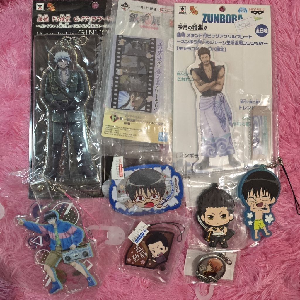 [UPDATE] gintama gintoki zura keychain gantungan kunci akrilik acrylic stand standee metal strap pin